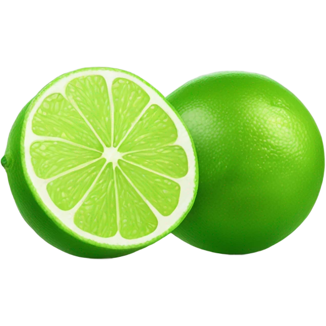 lime fruit in the forefront with some lemongrass behif emoji