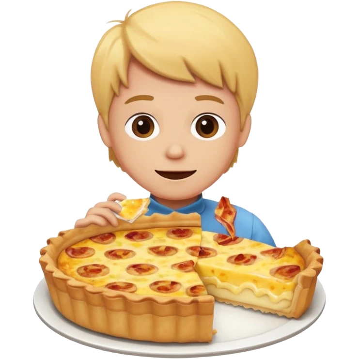 Eating quiche Lorraine emoji