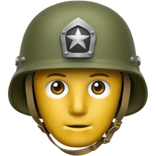 military helmet front view emoji