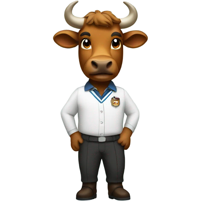 Bevo in school uniform emoji