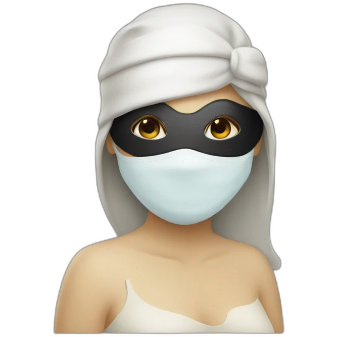 blindfolded masked woman emoji