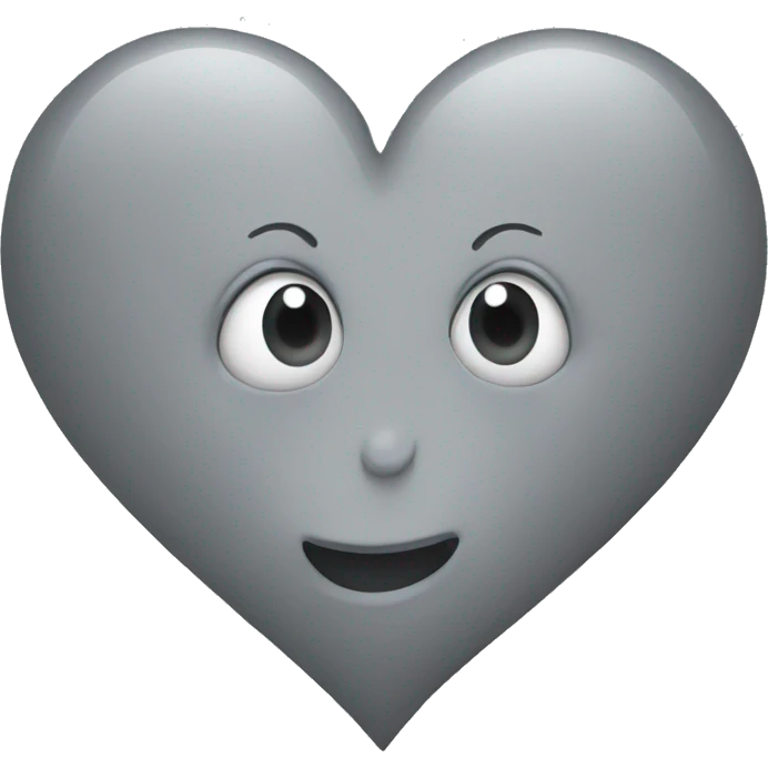 Gray heart emoji