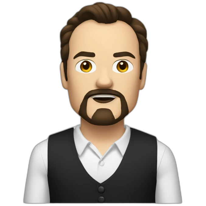 quinten tarantino with a goatee emoji