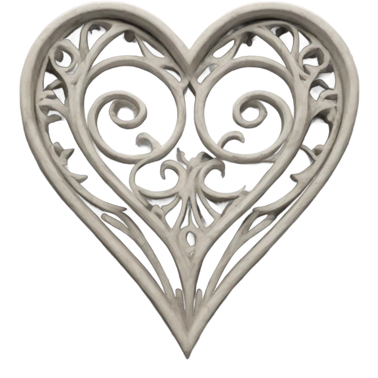 Gothic heart emoji
