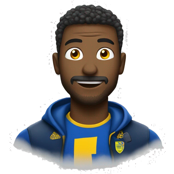 Um homem com uma verruga no canto da boca emoji