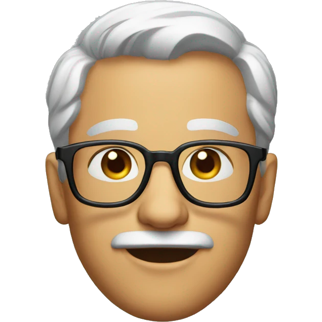 Handsome uncle with glasses emoji