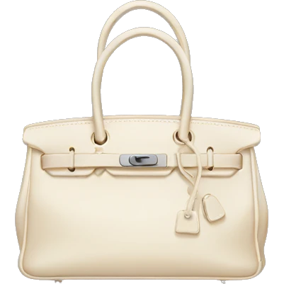 Cream birkin bag emoji