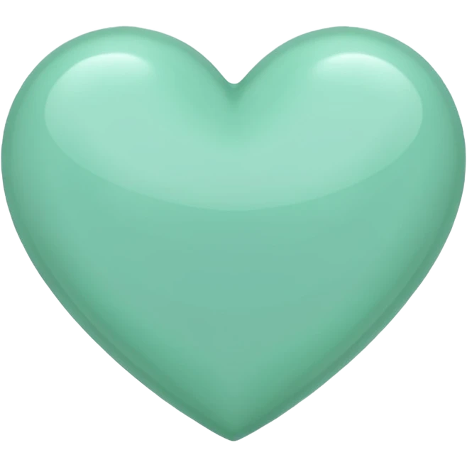 “a heart in mint green color emoji