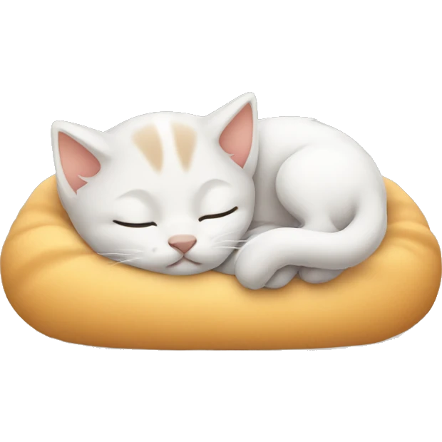 Cute kitten sleeping emoji