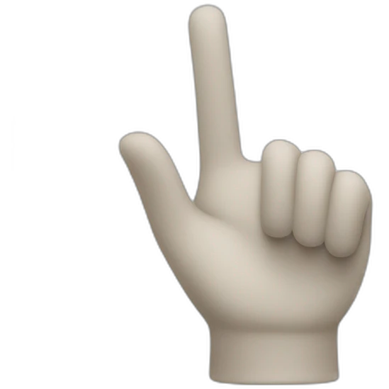 white glove finger point emoji