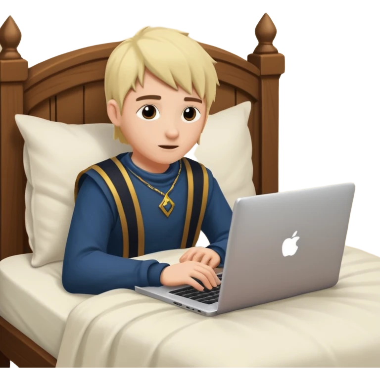 Playing old school RuneScape in bed emoji