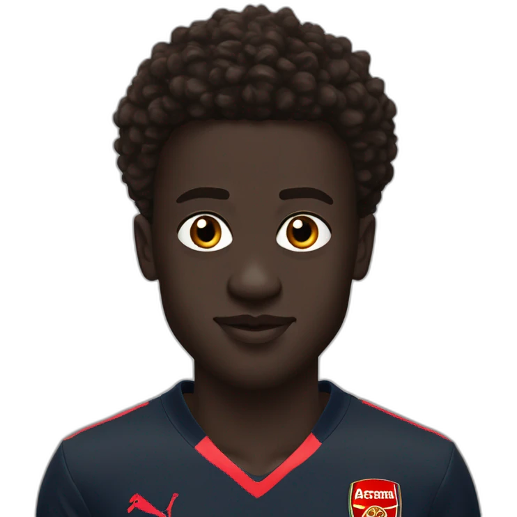 Bukayo saka in arsenal jersey emoji