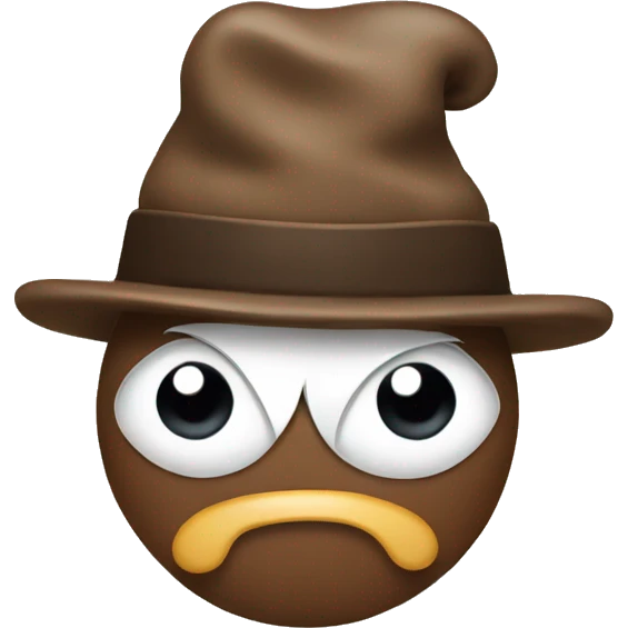 Poop with hat emoji