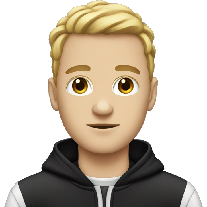 White peopole wearing tracksuit black emoji