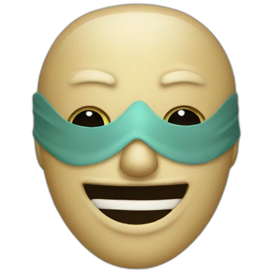 mischeivious figure, masked emoji