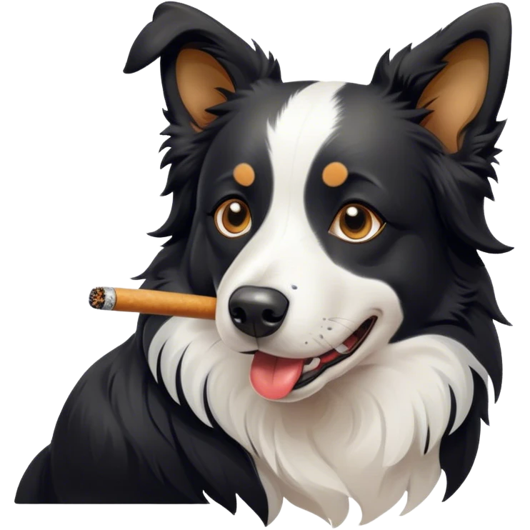 Border Collie Smoking emoji