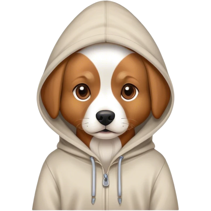 Dog wearing a Huddi emoji