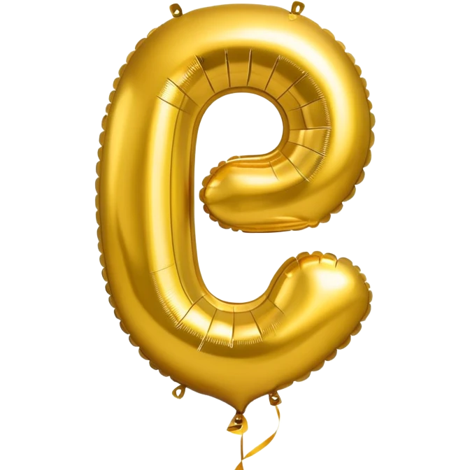 0 number in gold balloons emoji