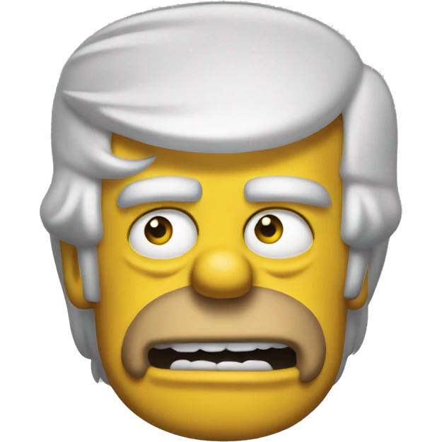 Trump as homer simpson emoji
