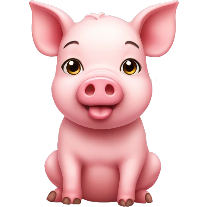 very cute pig w emoji
