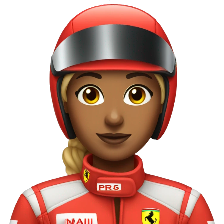 ferrari female racecar driver emoji