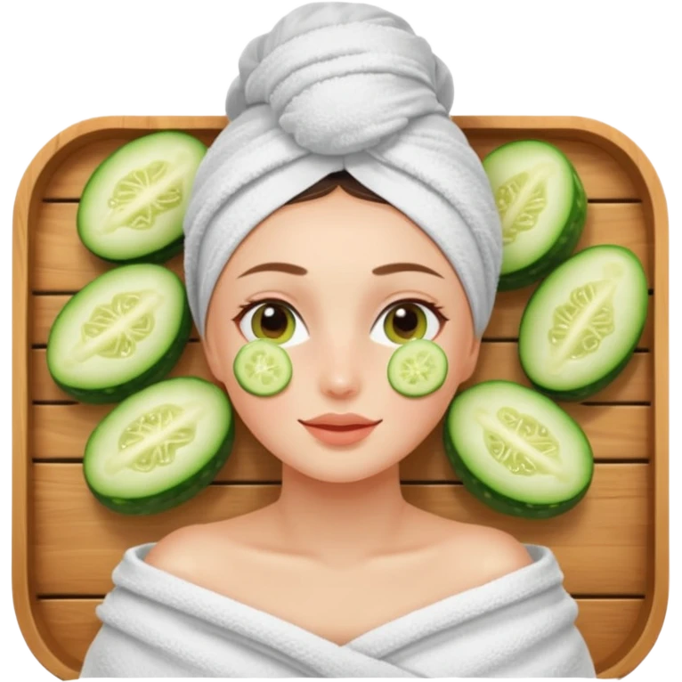 Расслабленная девушка в спа emoji