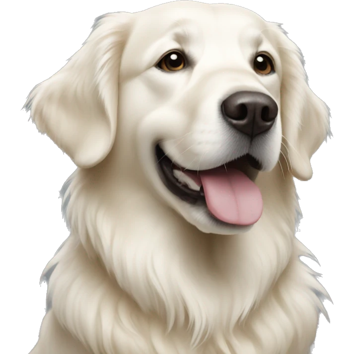 White Golden retriever  emoji