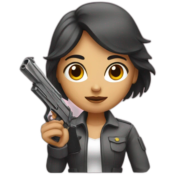 Mujer con pistola  emoji