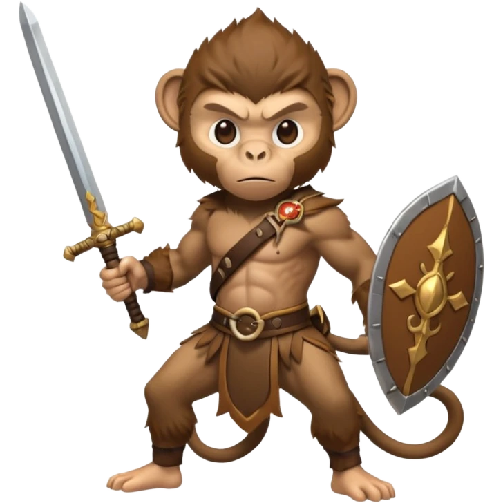 fire water air earth combine monkey warior  emoji