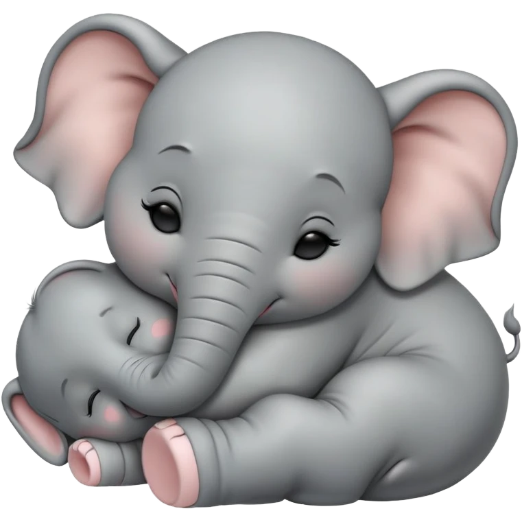 meme-worthy-cute-sleeping-baby-elephant-portrait-emoji,-head-resting-peacefully-with-a-contented-smile,-showcasing-a-delightfully-tiny-build-and-a-luxuriously-soft-gray-hide,-eyes-shut-in-a-serene,-restful-nap,-simplified emoji