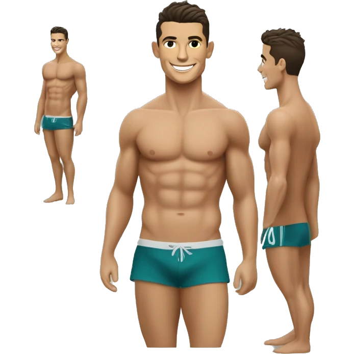 Cristiano Ronaldo usando biquini emoji