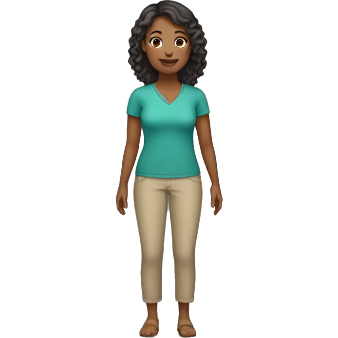 Ethnically ambiguous Woman (full-body) (hands raised) emoji