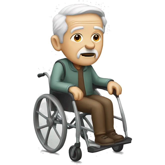 old man with walker emoji