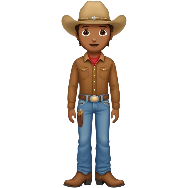 Beef stick wearing boot cut jeans and a cowboy hat emoji
