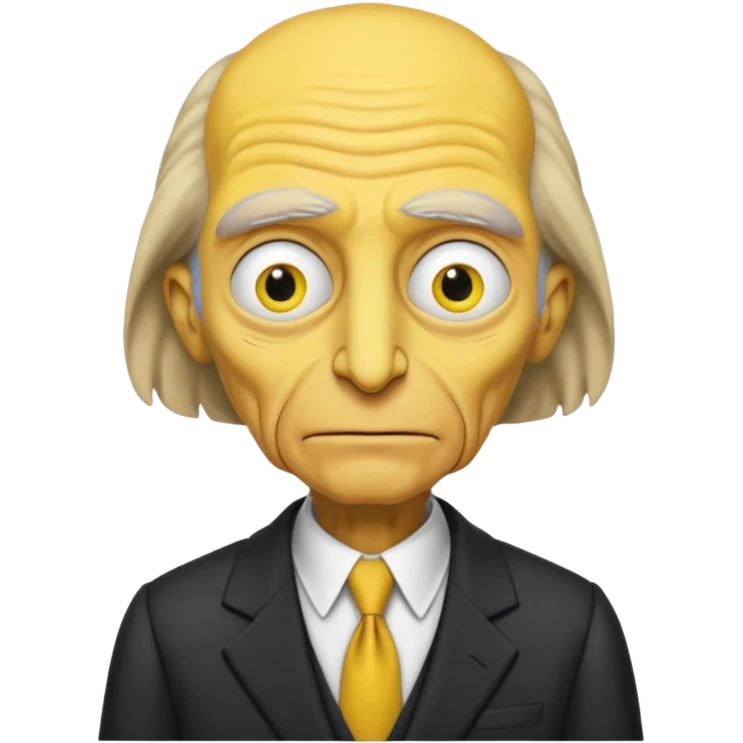 Mr. Burns, simpson, yellow skin tone. emoji
