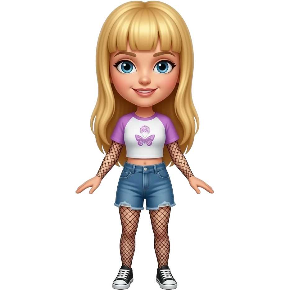 eccentric fashion bimbo from head to toe emoji