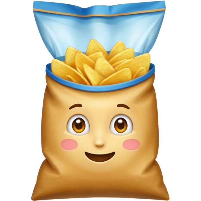 chips dans un paquet emoji