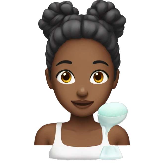 Girl doing skincare emoji