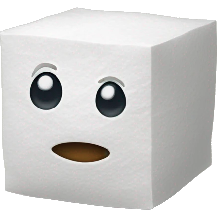 sugar cube on a tissue emoji