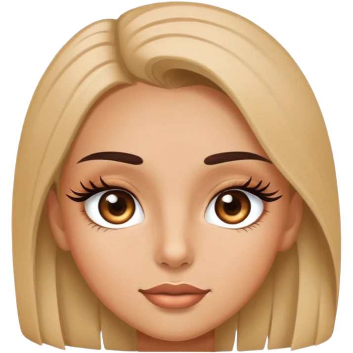 chica con pestañas puestas  emoji