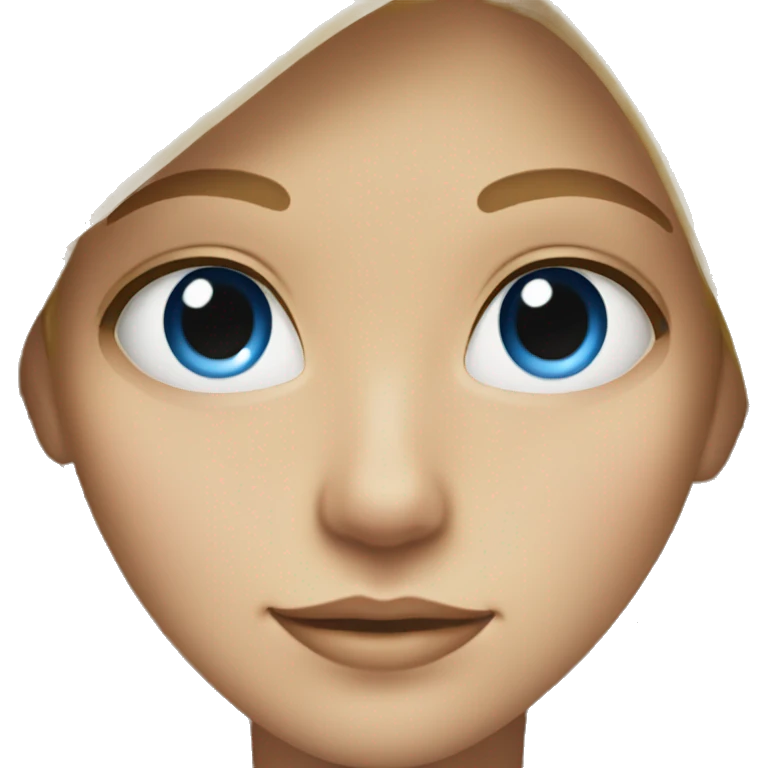  Blonde, eyes blue and clean girl emoji
