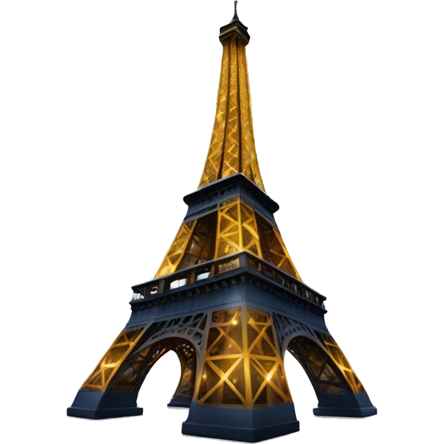 the eiffel tower sparkling at night  emoji