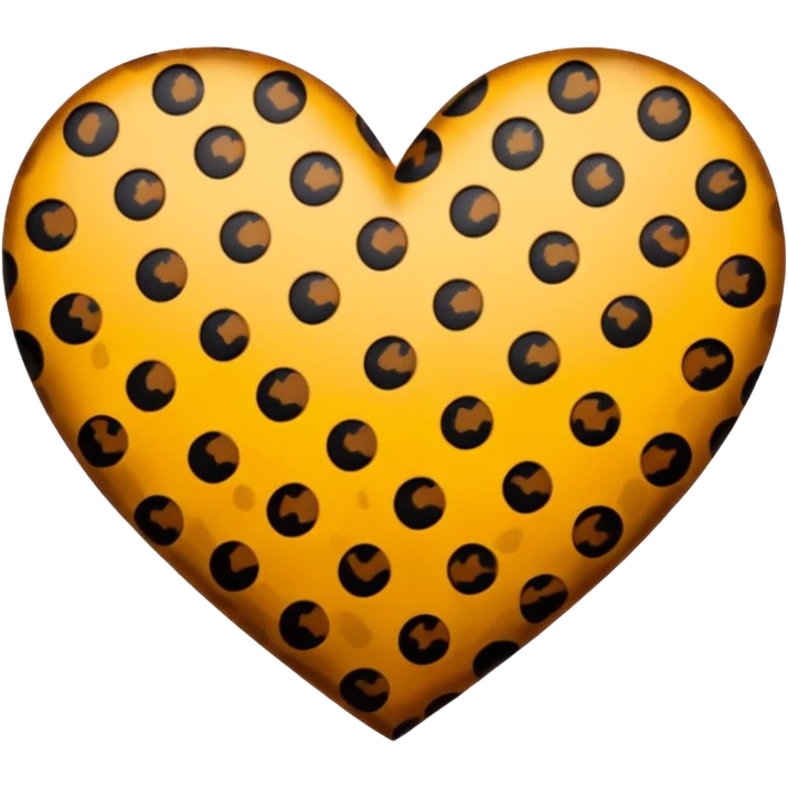 heart with leopard print emoji