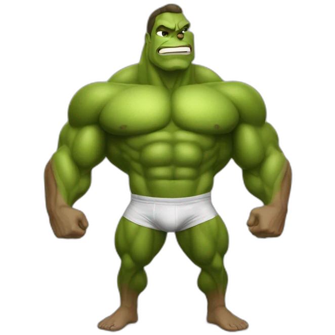 Giant avocado bodybuilder emoji