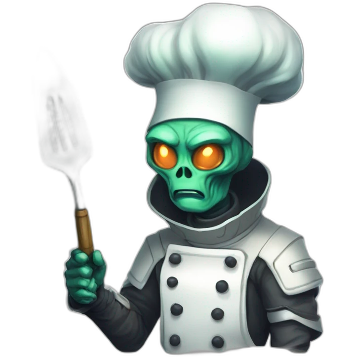 alien chef scifi roguelike rpg style inspired by slay the spire digital art emoji
