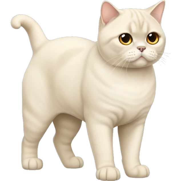 Cream British shorthair full body emoji