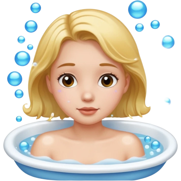 Menina tomando banho  emoji