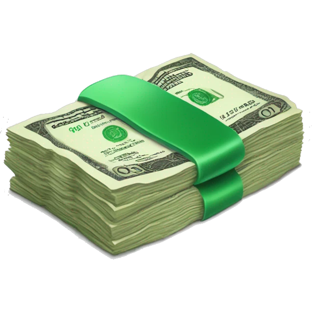 Billets de banque dollars vert emoji