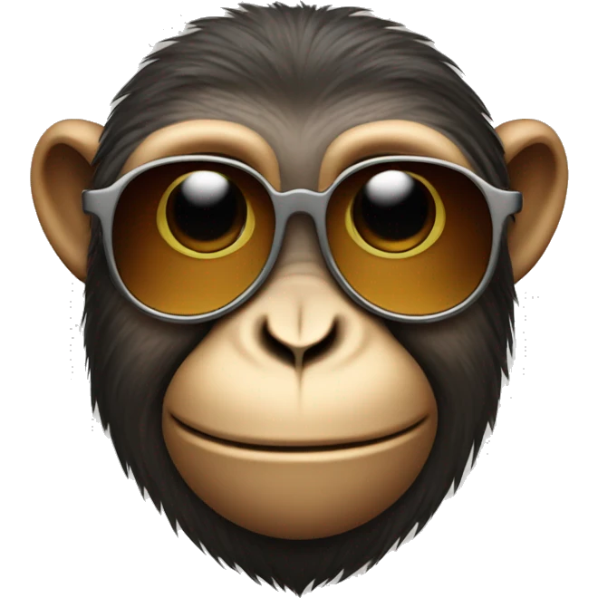 Cute monkey with sunglasses  emoji