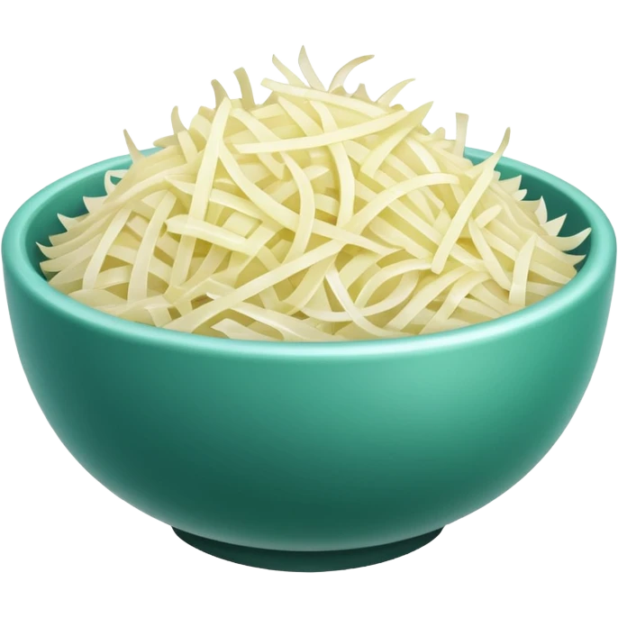 grated onion object icon, small bowl of grated onion, 3D cartoon, mobile game icon style, clean background, no text, no watermark
 emoji